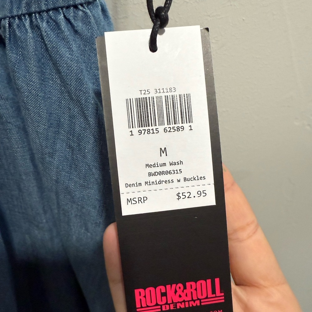 Rock and Roll Women’s Blue Denim Dress - Picture 3 of 3